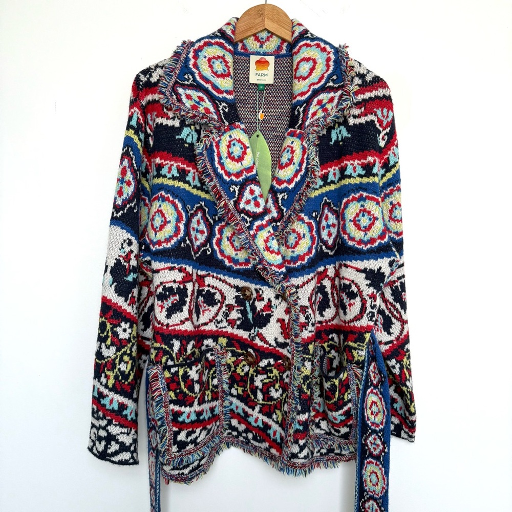 FARM Rio Ainika Knit Cardigan Sweater, Size M, NWT - Picture 7 of 16